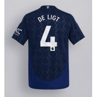 Camiseta Manchester United Matthijs de Ligt #4 Segunda Equipación Replica 2024-25 mangas cortas